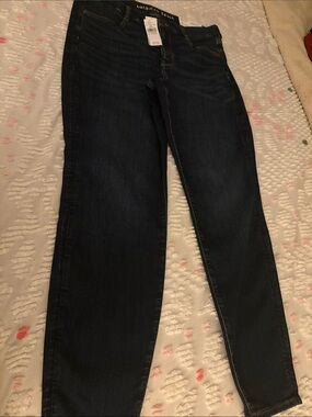 American Eagle Outfitters Women's Dark Indigo Straight Leg Jeans